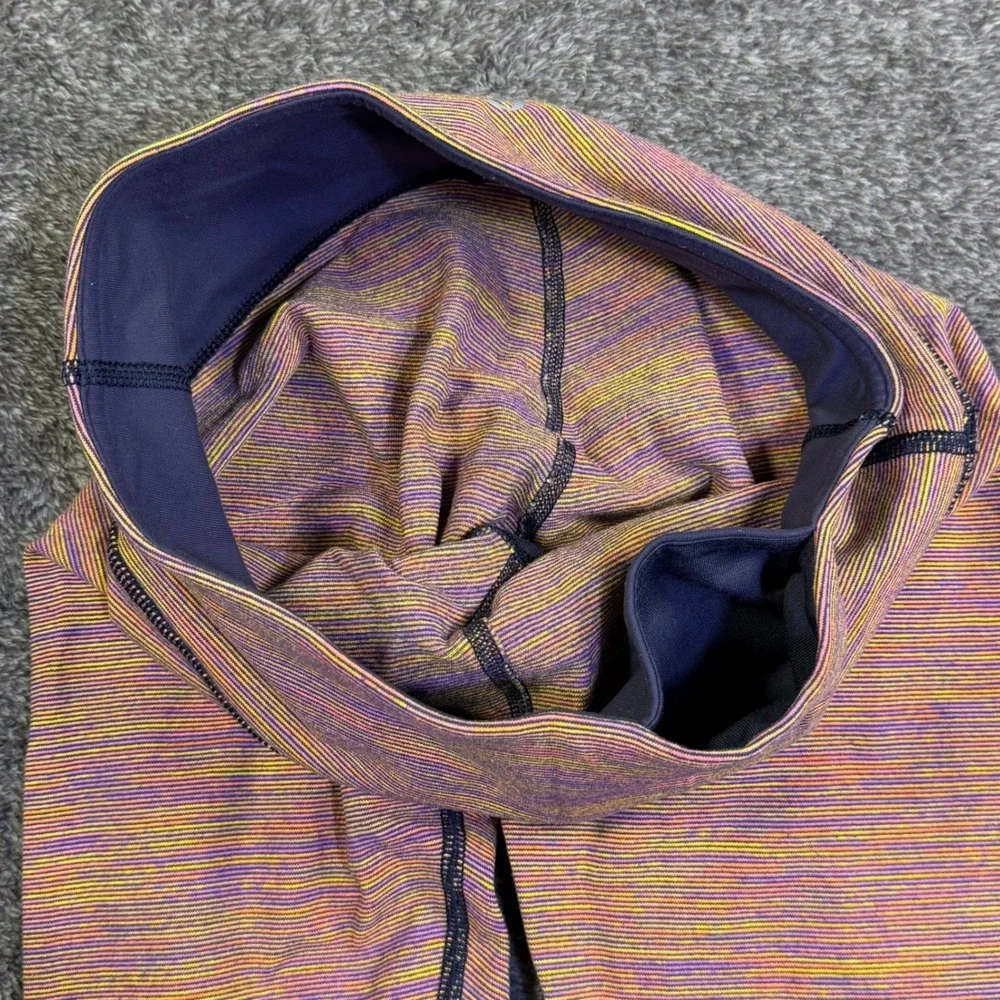 Lululemon Wunder Under‎ Crop Leggings Space Dye Pink Orange Purple Size 4